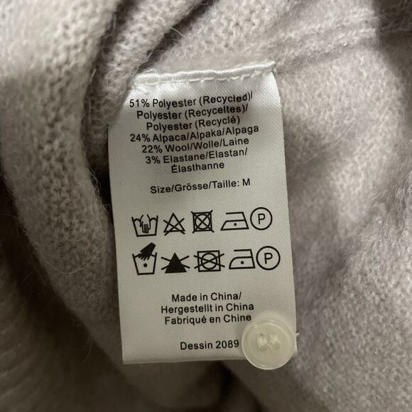 Baum Und Pferdgarten Cabreena Cropped Sweater Collar Gray Sz Medium Retail $249 - Picture 7 of 9